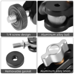 Universal Adjustment Bracket 1/4 Aluminum Alloy Mini Magic Arm - Accessories - wrodpress