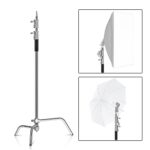 3.3m Heavy-Duty Stainless Steel C-Stand with Boom Arm & Grip Heads - Light Stand - wrodpress